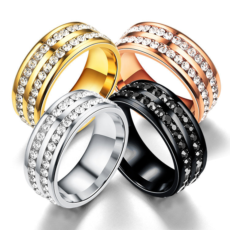 Gold Roman Diamond Stainless Steel Round Bracelet With Diamonds