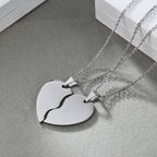 Set Titanium Steel Heart Necklace