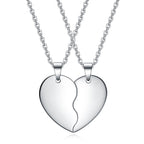 Set Titanium Steel Heart Necklace