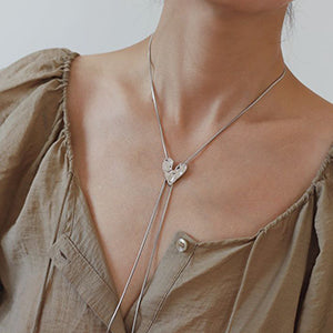 Liquid metal irregular love necklace