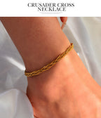 Fashion Silver Titanium Steel Twist Chain Anklet
