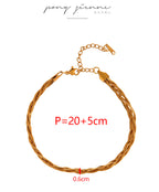 Fashion Silver Titanium Steel Twist Chain Anklet
