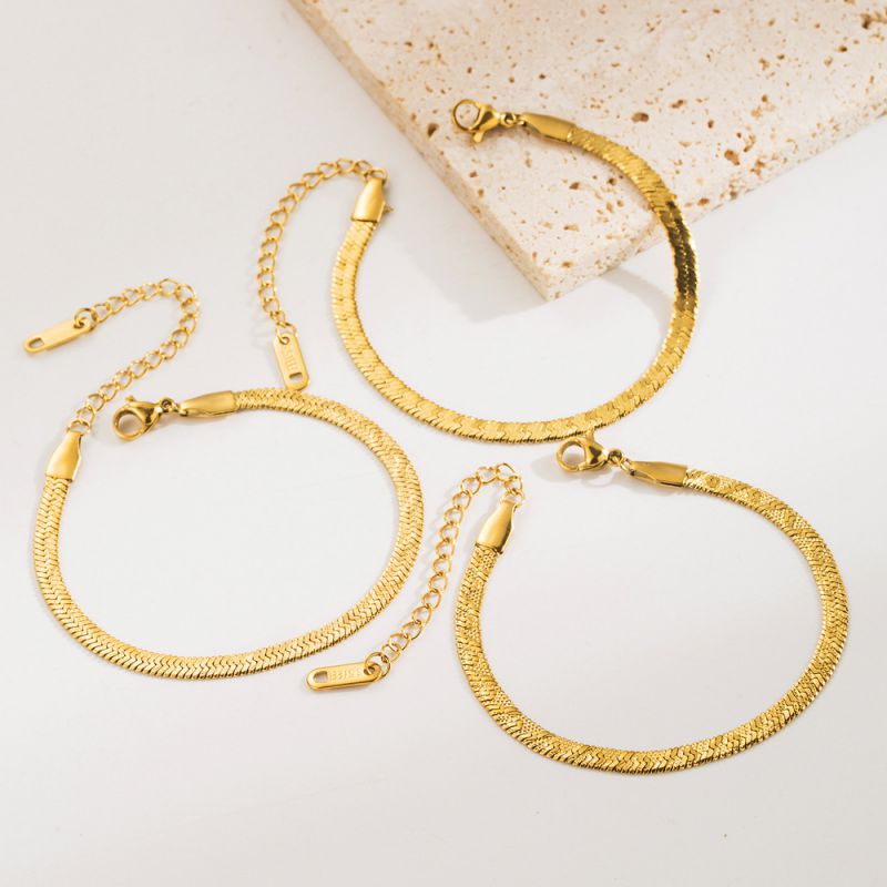 Fashion Curve Titanium Steel Snake Bone Chain Bracelet