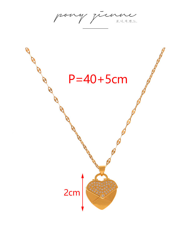 Fashion Golden 2 Titanium Steel Round Shell Portrait Pendant Necklace