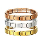 Fashion Steel Color (fine Quality) H002-1 Titanium Steel Square Spliced Module Bracelet