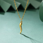Fashion Steel Irregular Chili Pepper Stainless Steel Necklace