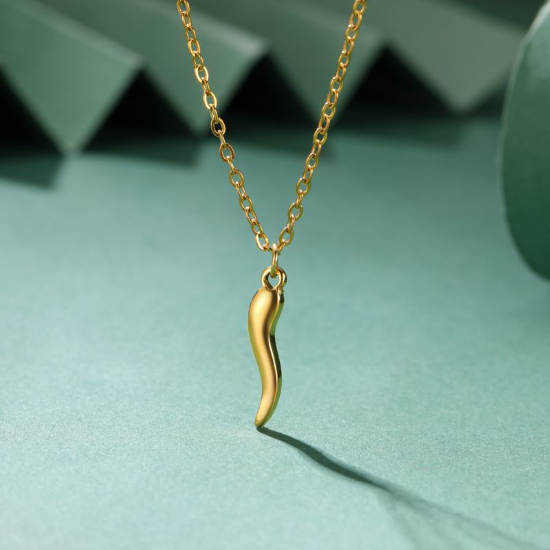 Fashion Steel Irregular Chili Pepper Stainless Steel Necklace