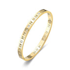 Gold Roman Diamond Stainless Steel Round Bracelet With Diamonds