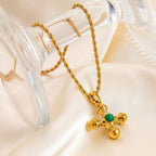 Gold Stainless Steel Cross Necklace