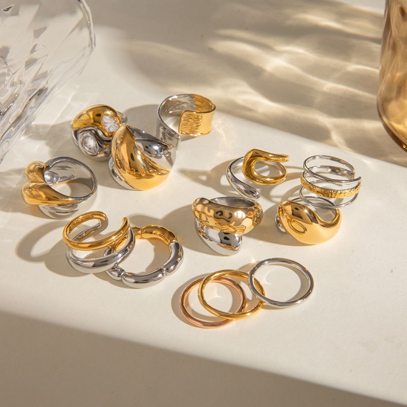 2# Stainless Steel Flower Ring