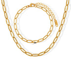 Gold Bracelet Titanium Steel Chain Necklace