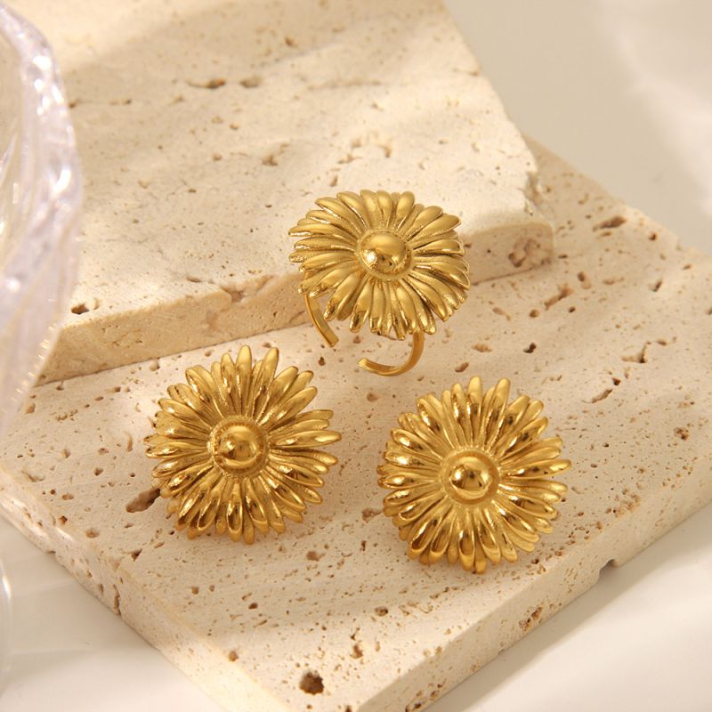 Ring Stainless Steel Flower Ring