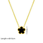White+necklace Stainless Steel Flower Necklace