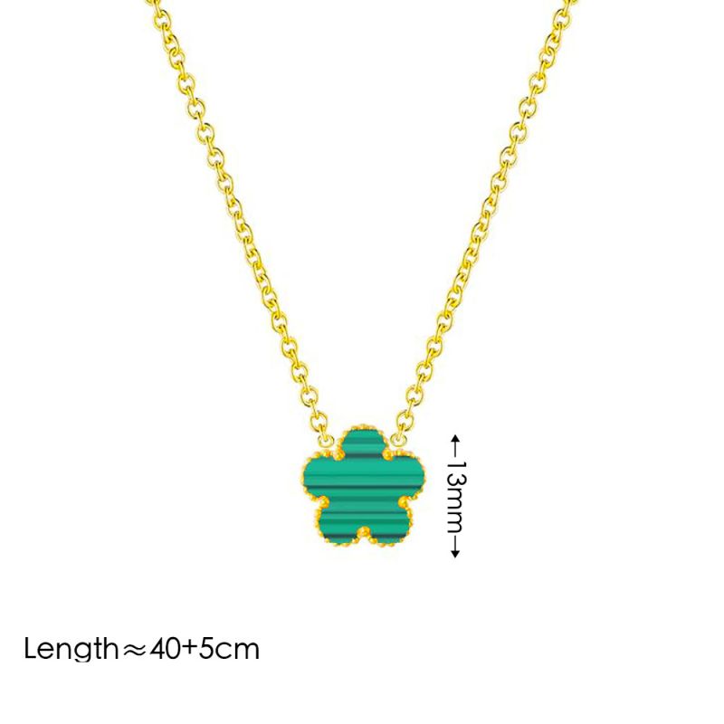 White+necklace Stainless Steel Flower Necklace