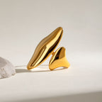 Gold Stainless Steel Irregular Ring