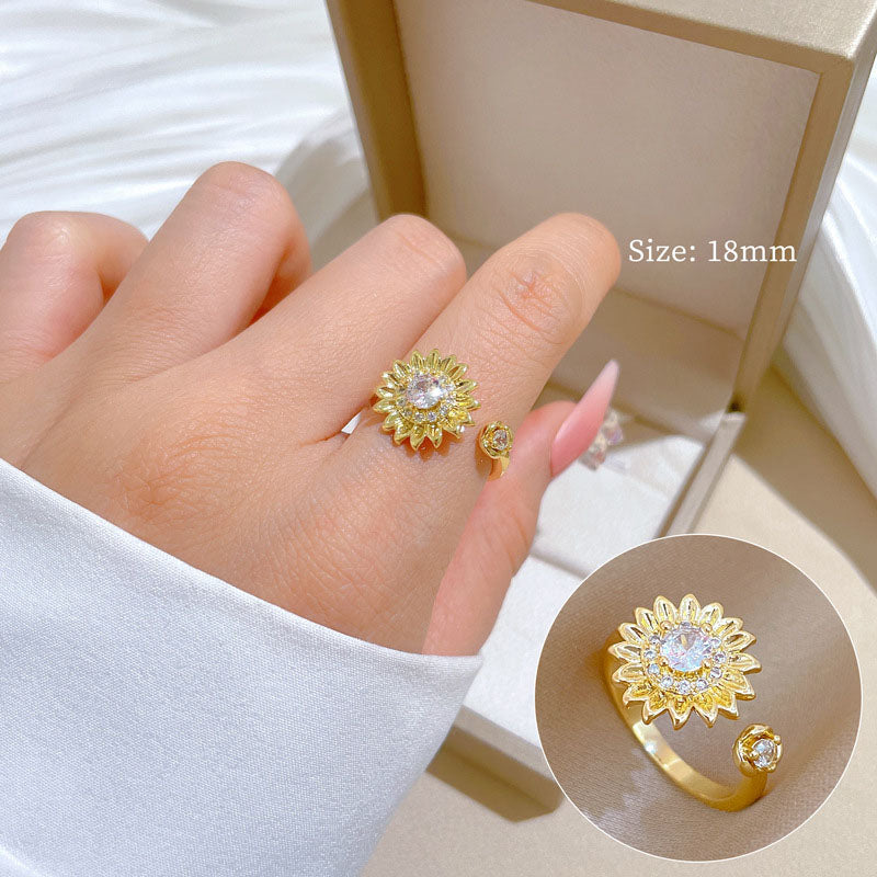 Ring 37 Stainless Steel Round Diamond Ring