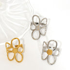 Flowers 3 Stainless Steel Flower Ring