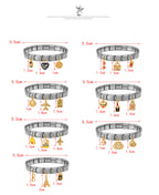 Silver 2 Titanium Steel Inlaid Zirconium Oil Drop Globe World Series Square Module Bracelet