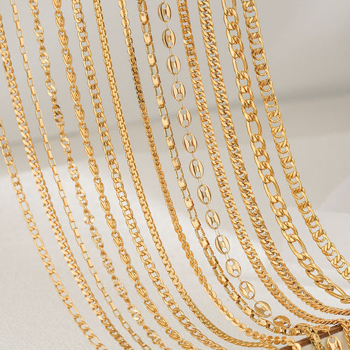 13# Stainless Steel Geometric Chain Necklace