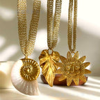 Gold Conch Necklace Stainless Steel Conch Necklace