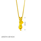 Gold + Puppy Necklace Titanium Steel Cat Balloon Dog Necklace