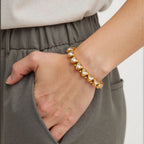White Stainless Steel Heart Diamond Bracelet