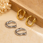 Gold Stainless Steel Irregular Earrings