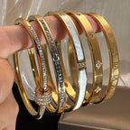 Bracelet 8# Titanium Steel Round Bracelet