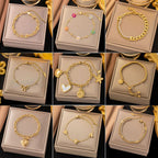 Gold Diamond Bracelet Titanium Steel Diamond Colored Diamond Bracelet Gold