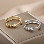 Ring 3# Stainless Steel Beaded Ring