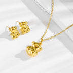 Steel Necklace Titanium Steel Bear Necklace