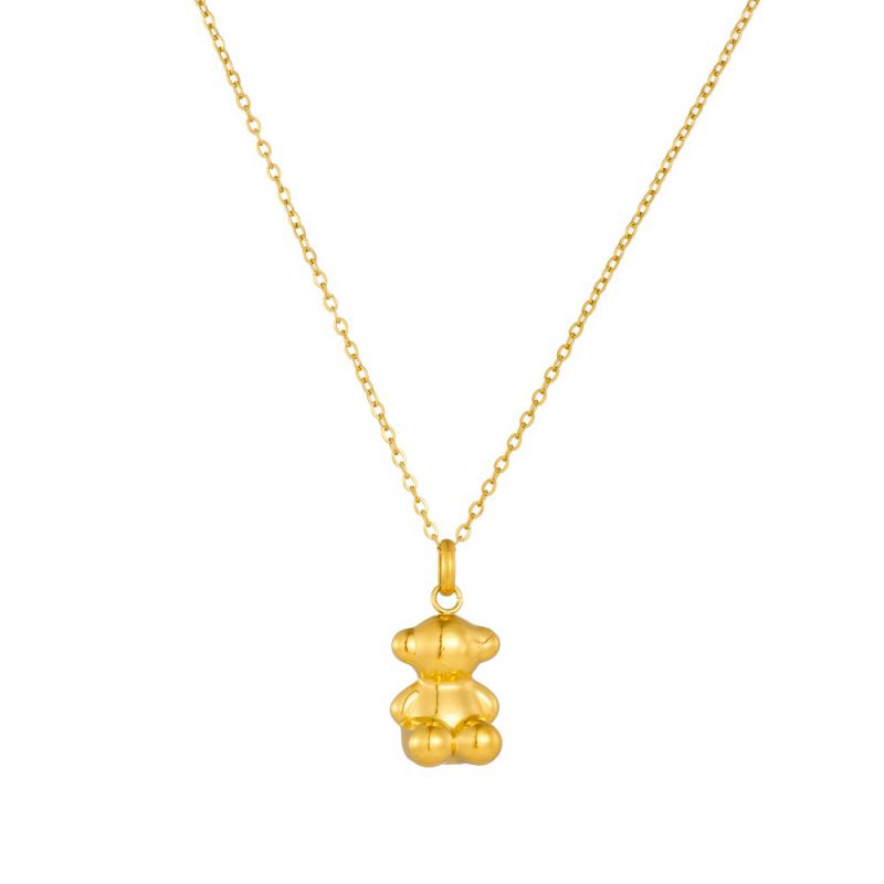 Steel Necklace Titanium Steel Bear Necklace