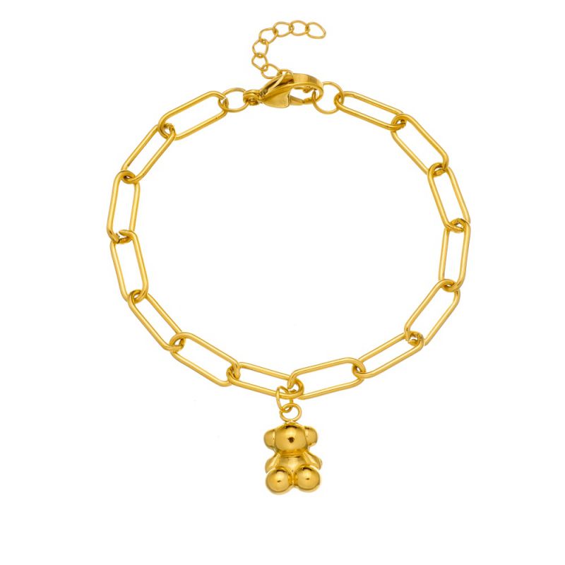 Steel Bracelet Titanium Steel Bear Bracelet