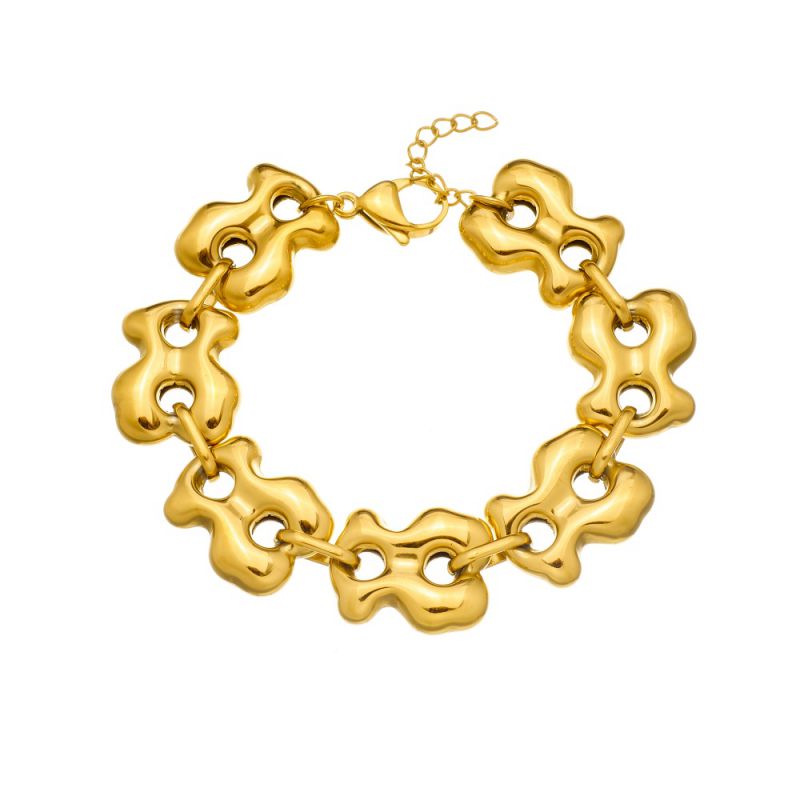 Gold Bracelet Titanium Steel Bear Bracelet