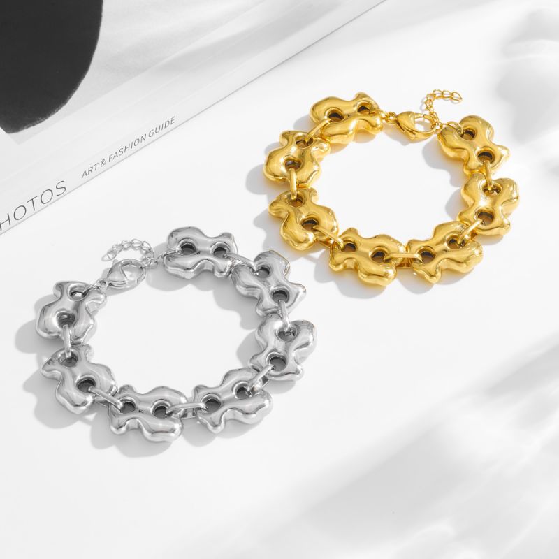 Gold Bracelet Titanium Steel Bear Bracelet
