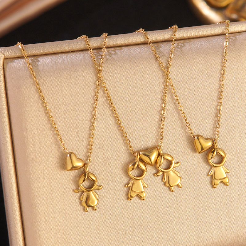 Boy Stainless Steel Heart Boy Necklace