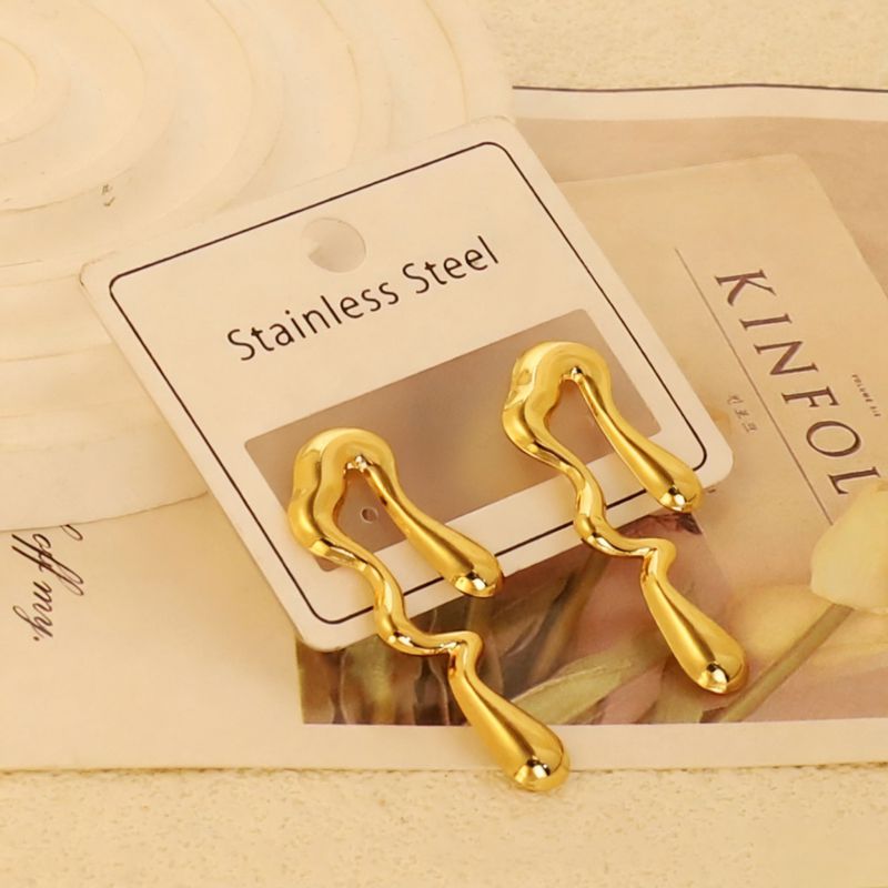 Gold Style 49 Stainless Steel Irregular Earrings