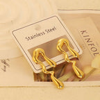 Gold Style 49 Stainless Steel Irregular Earrings
