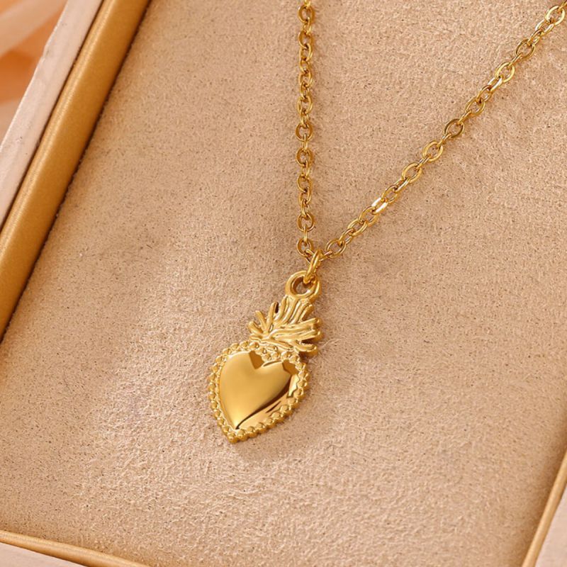 Love #8 304 Stainless Steel Heart Necklace