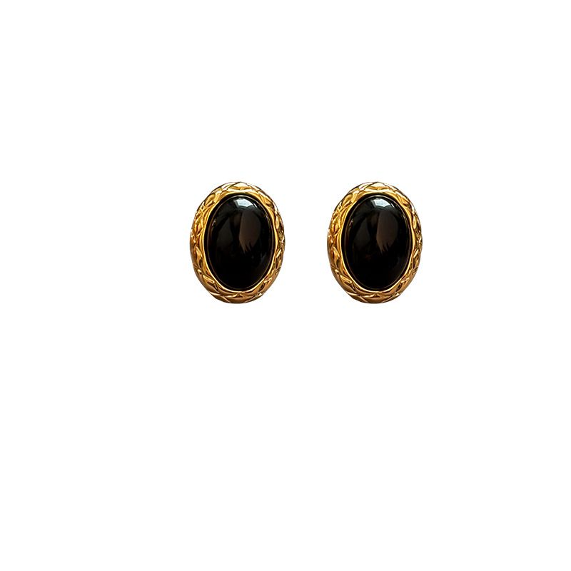 Oval Agate Oval Earrings