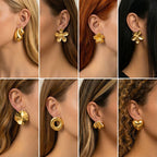 Earrings6# Stainless Steel Flower Earrings