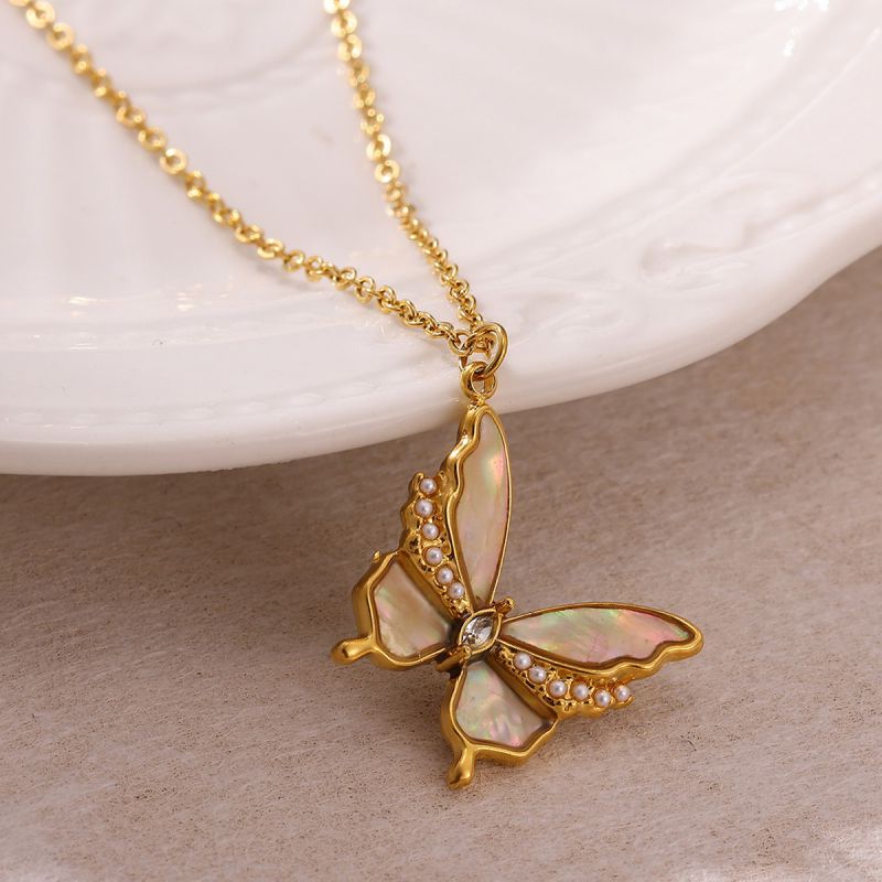 Necklace #2 304 Stainless Steel Butterfly Necklace