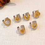 Ring1# Irregularly Shaped Stainless Steel Ring