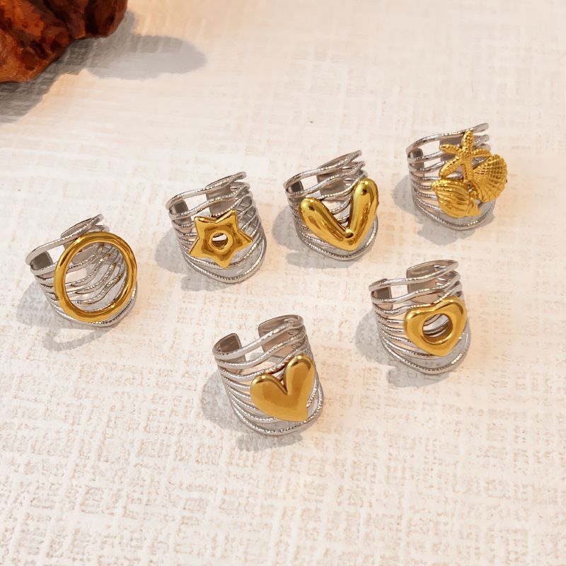 Ring1# Irregularly Shaped Stainless Steel Ring