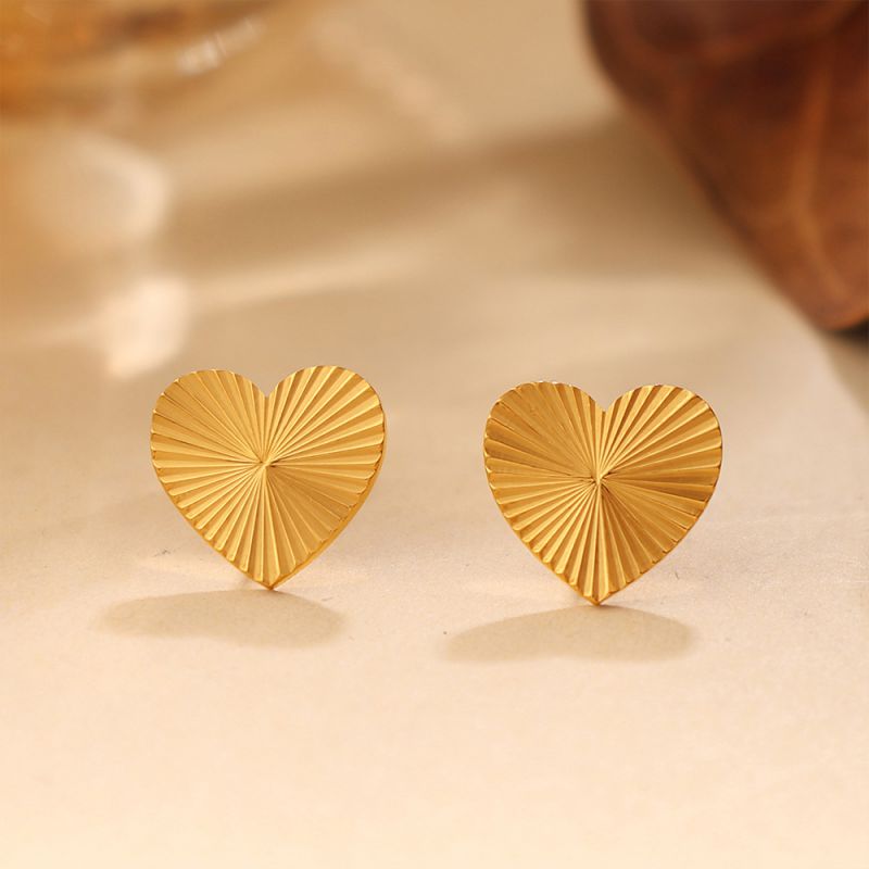 Love #4 Stainless Steel Heart-shaped Earrings