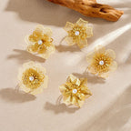 Ring #2 Stainless Steel Diamond-encrusted Flower Ring