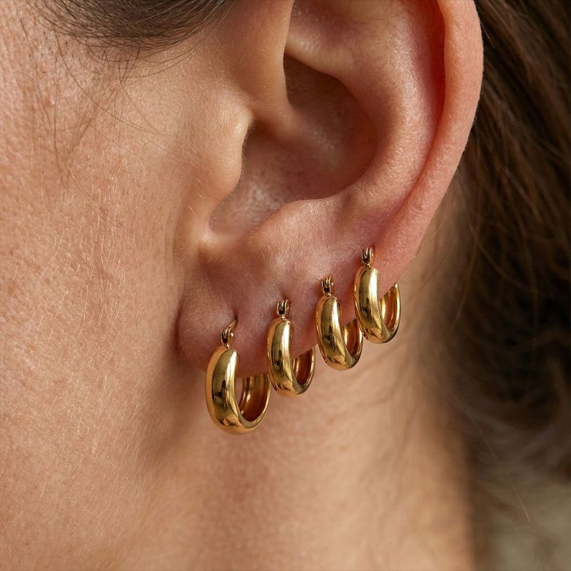 Earring #12 Titanium Steel Round Earrings