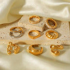 Ring - 7 Titanium Steel Diamond-encrusted Round Ring
