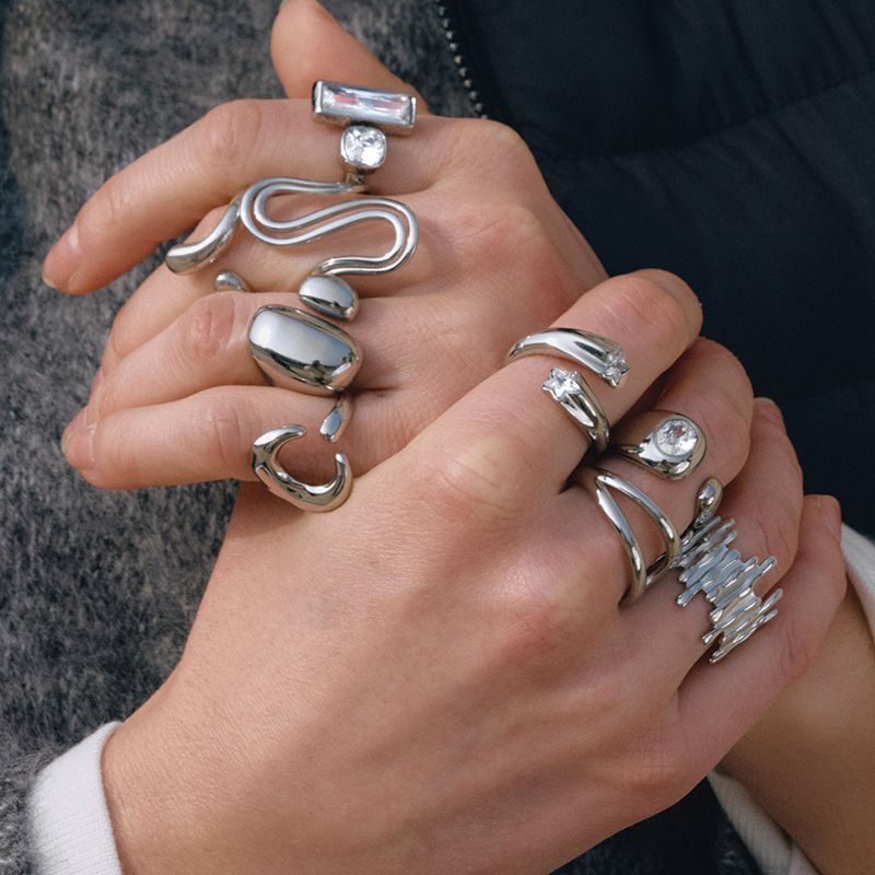 Ring #3 Stainless Steel Irregular Round Ring