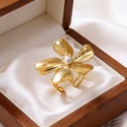 Ring #5 304 Stainless Steel Flower Ring